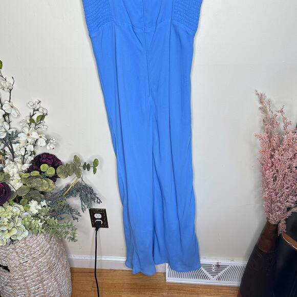 ABERCROMBIE & FITCH Slip Midi Maxi Dress Marina Blue Sz XLT {3W20} - Picture 5 of 7